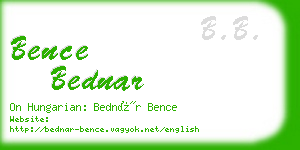 bence bednar business card